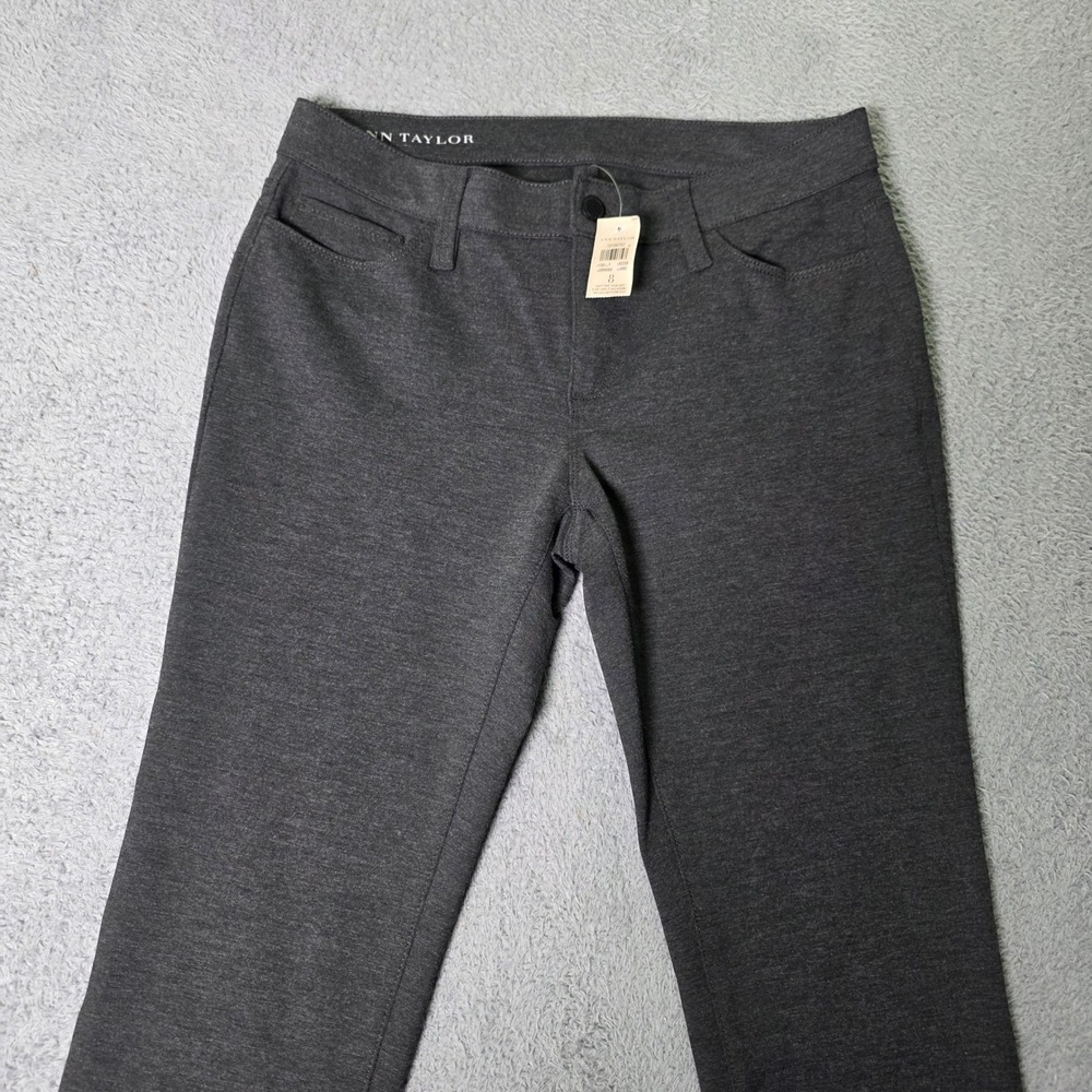Ann Taylor Womens 8 Dress Pants Gray Heathered Straight Leg Stretch 12130757